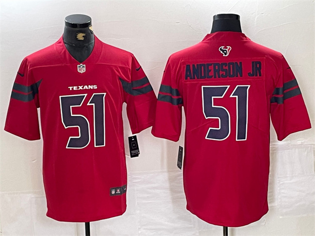 Men's Houston Texans #51 Will Anderson Jr. Red Vapor Untouchable Stitched Football Jersey Men's Houston Texans #51 Will Anderson Jr. Red Vapor Untouchable Stitched Football Jersey